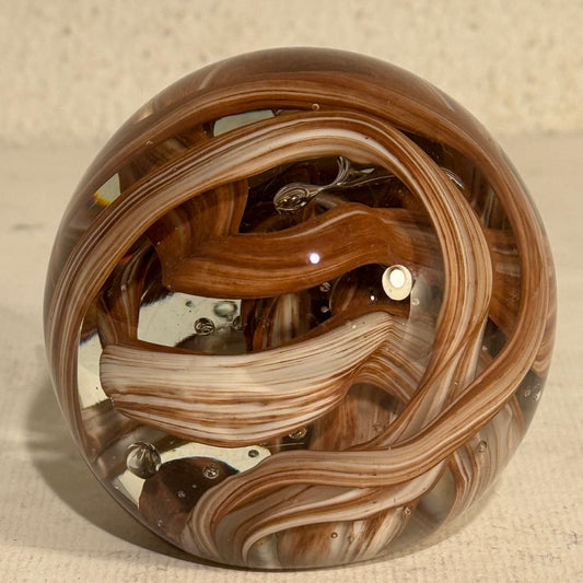 Vintage glas kugle brevvægt