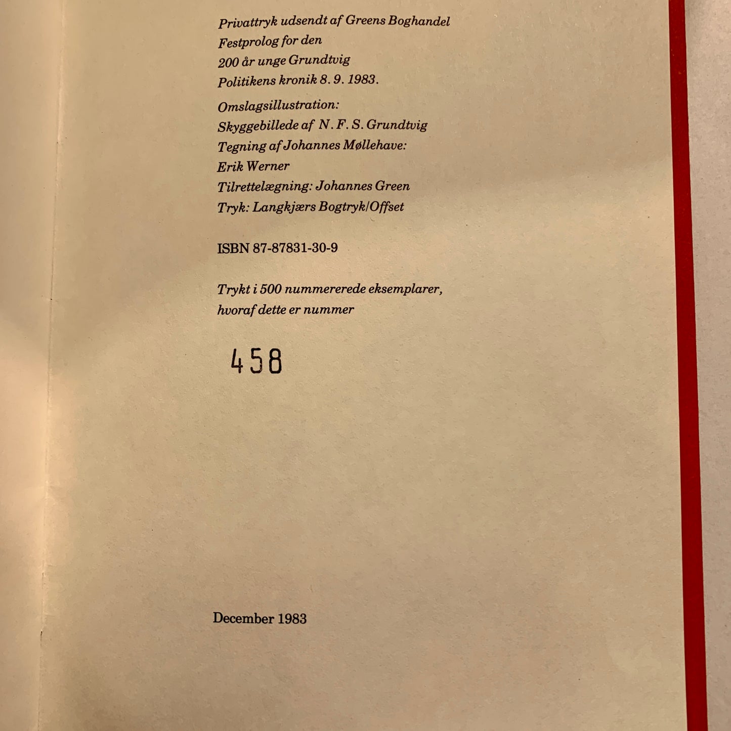 Johannes Møllehave, -som et taktfast hjertes slag , fra 1983. 1.Udg. 1.Oplag.