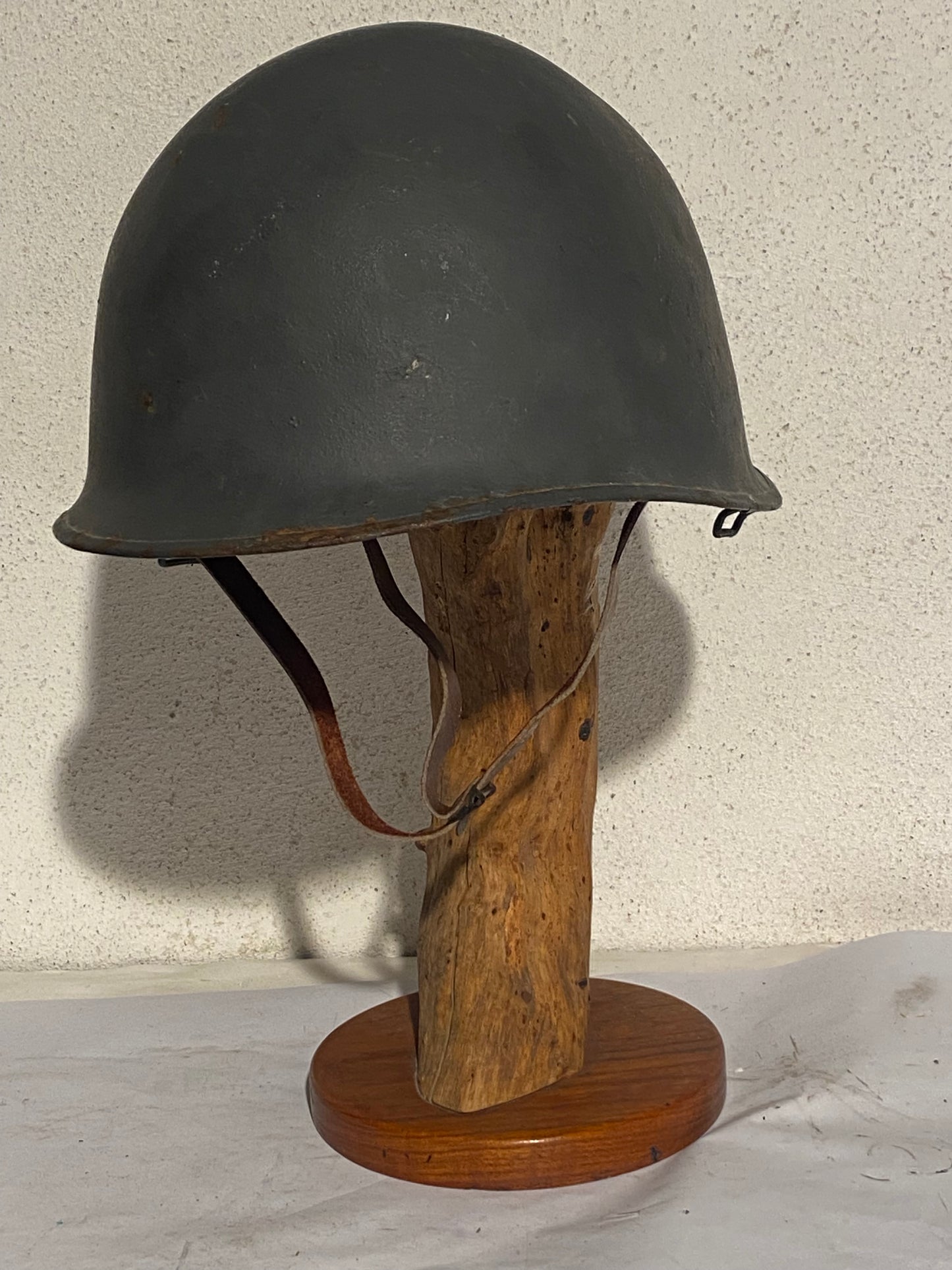 Dansk m/48 stålhjelm, tidlig fiber-type, start 1950'erne