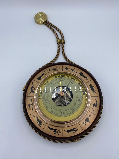 Vintage Barometer med Stjernetegn. Midt 20. årh