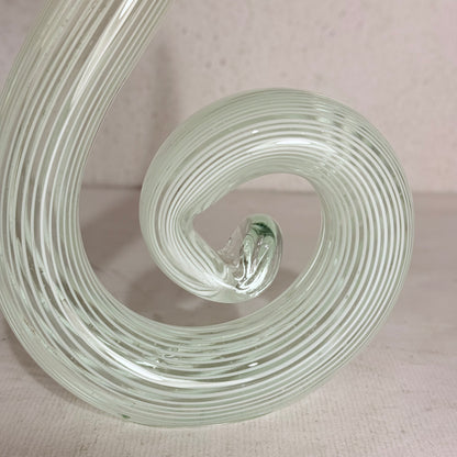 Vintage murano glas spiral skulptur.