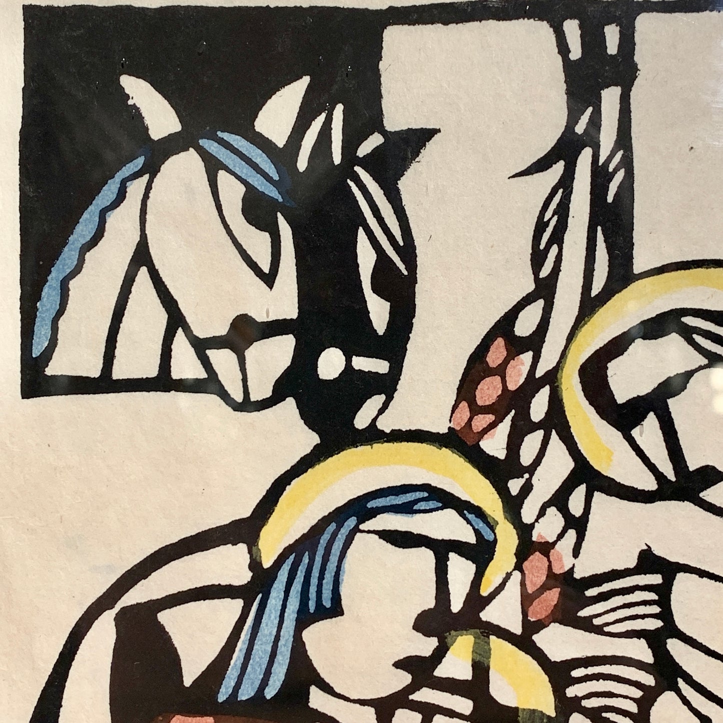 Sadao Watanabe (f.1913-1996)håndkoloreret Stencil-tryk fra 1982.