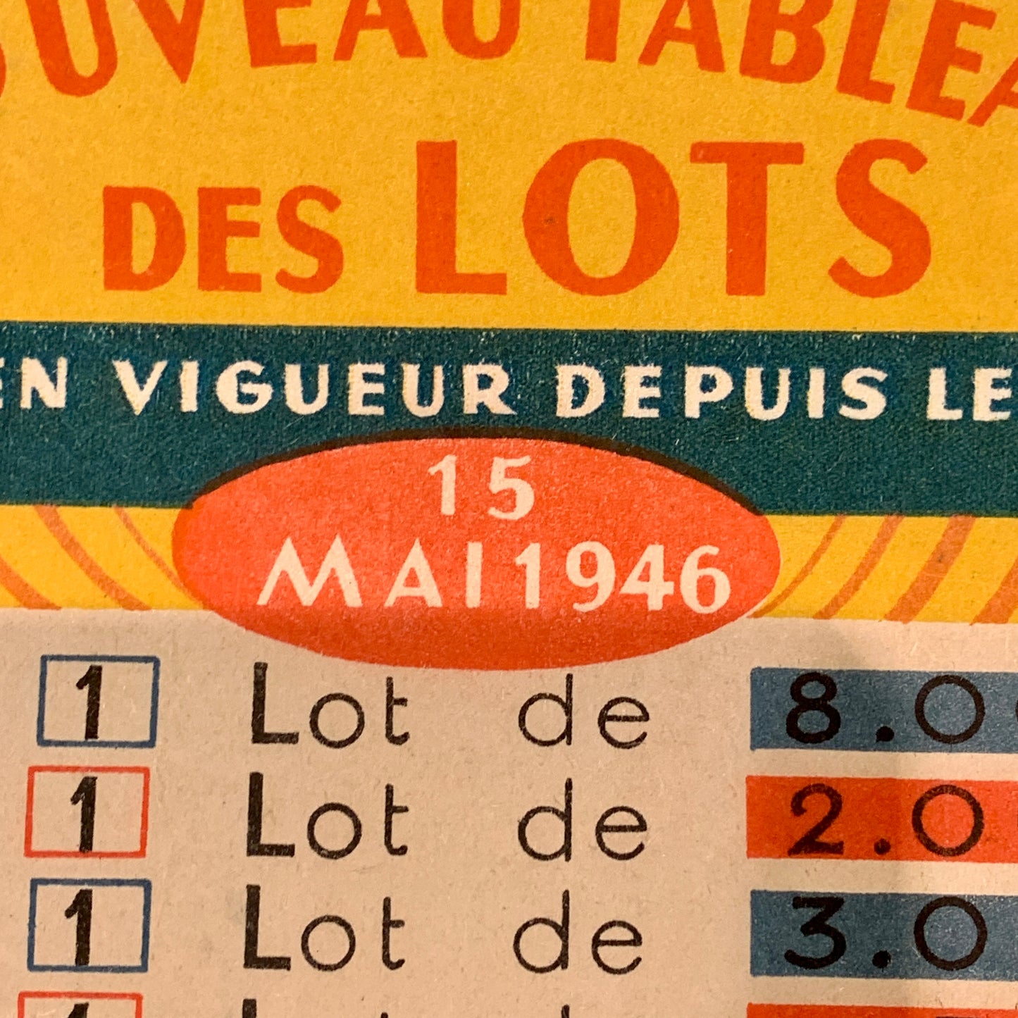 Fransk M.Simon “Loterie Nationale” plakat, fra 1946.