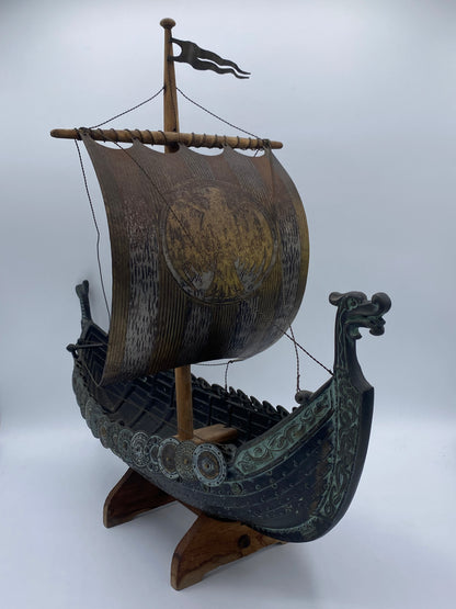 Edward Aagaard, ældre bronze Viking Drageskib, fra 20. årh