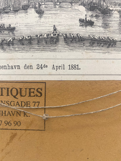 Nannina. Antik dansk træsnitsgravering. Fra 1881