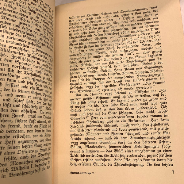 Friedrich der grosse von Paul Haake, ældre tysk biografi hæfte, fra 1933.