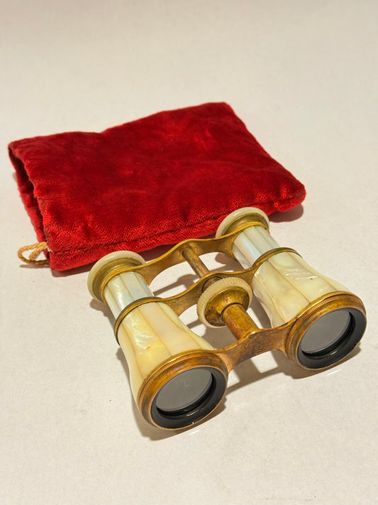 Antik teater kikkert indlagt med perlemor, fra start 1900 tallet.