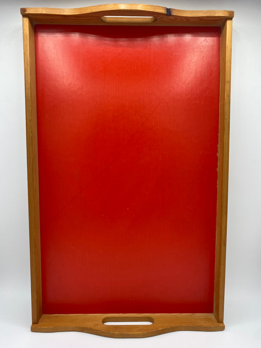 Vintage midcentury modern serveringsbakke i træ. Dansk. 20. årh