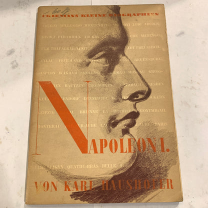 Napoleon 1 von Karl Haushofer, ældre tysk biografi hæfte, fra 1933.