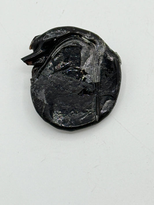 Oldsag. ca. 2000 år gl. Teaterbillet i glas. Græsk/Indisk kultur. Gandhara/ Baktrisk Afghanistan