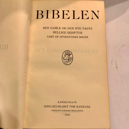 Bridal Bible, antiquarian Danish book from 1912.
