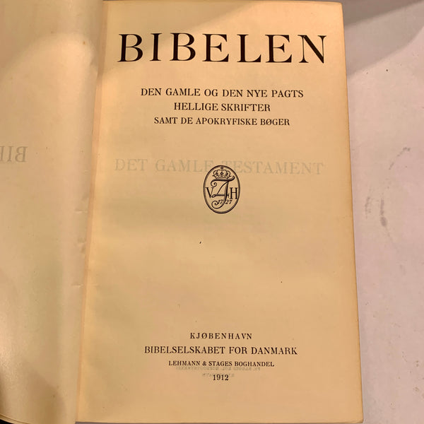 Brudebibel, antikvarisk dansk bog fra 1912.