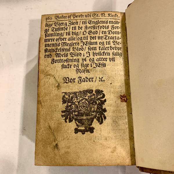 Antik Psalme bog, fra 1691. Sjælden antikvarisk dansk bog.
