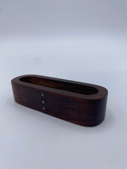 Vintage Danish design servietring i palisander med messingdetaljer. Midt 20. årh