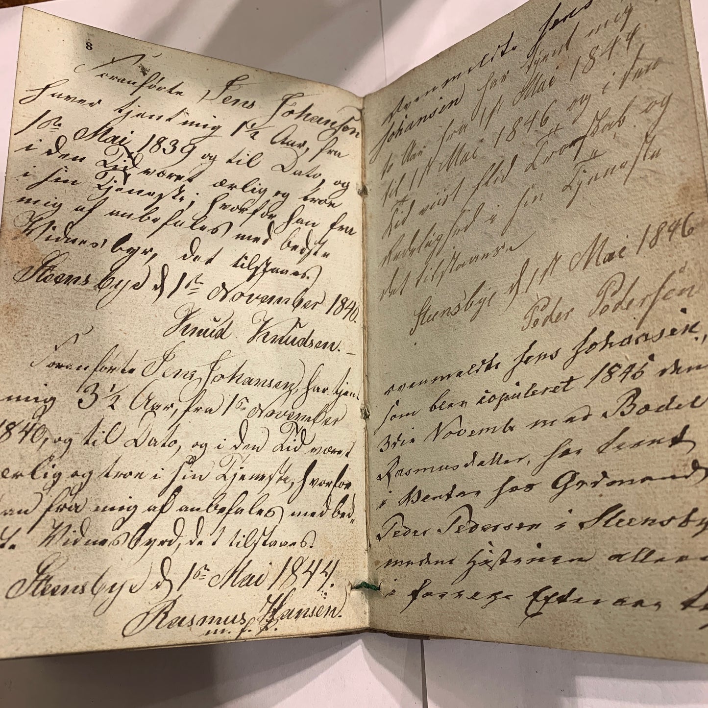 Skudsmaalsbog-Jens Johansen, fra 1833.