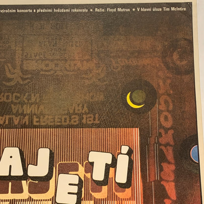 Vintage tjekkisk “American hot wax” filmplakat, fra 1981.