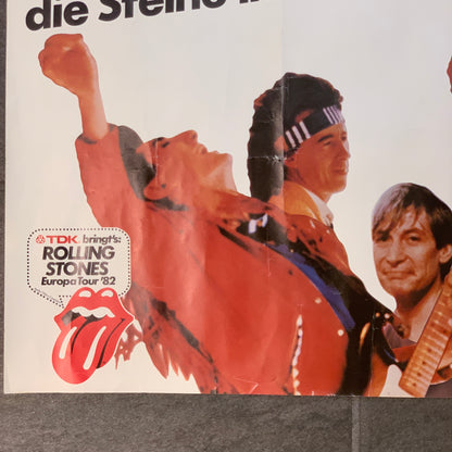 Vintage tysk Rolling Stones tour promo plakat, fra 1982.