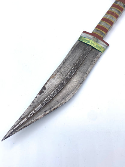Afrikansk Billao (billaawe) kniv med skede. Fra Somalia. Start/midt 20. årh