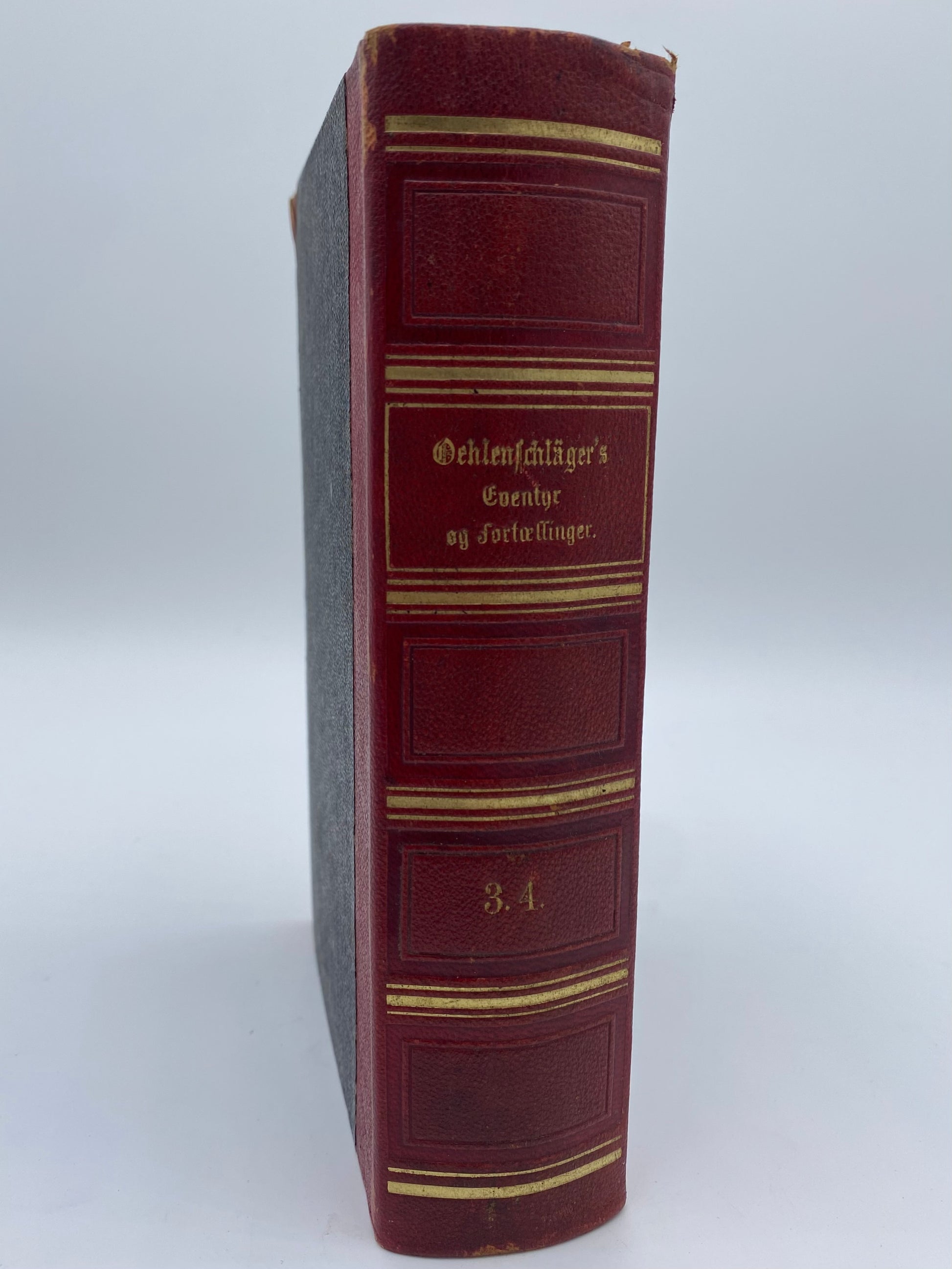Oehlenschlägers Eventyr, Fortællinger, Noveller og Roman. Af Adam Oehlenschläger. 3. Og 4. Del. Antikvarisk dansk bog. 1. Udgave. 