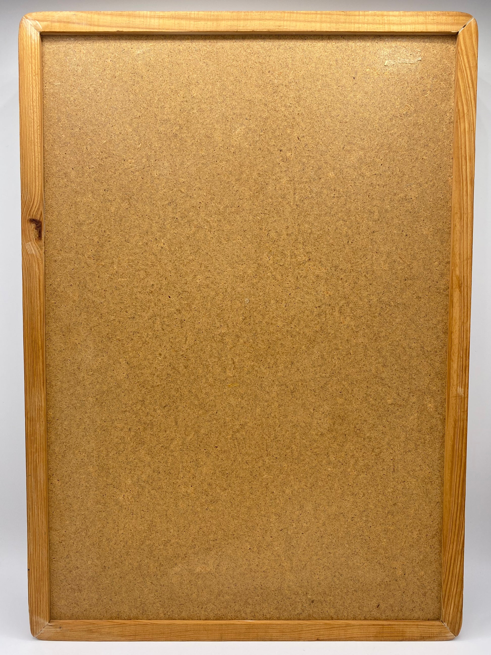 Vintage midcentury modern serveringsbakke i træ og kork. Lys træ. Dansk. 20. årh