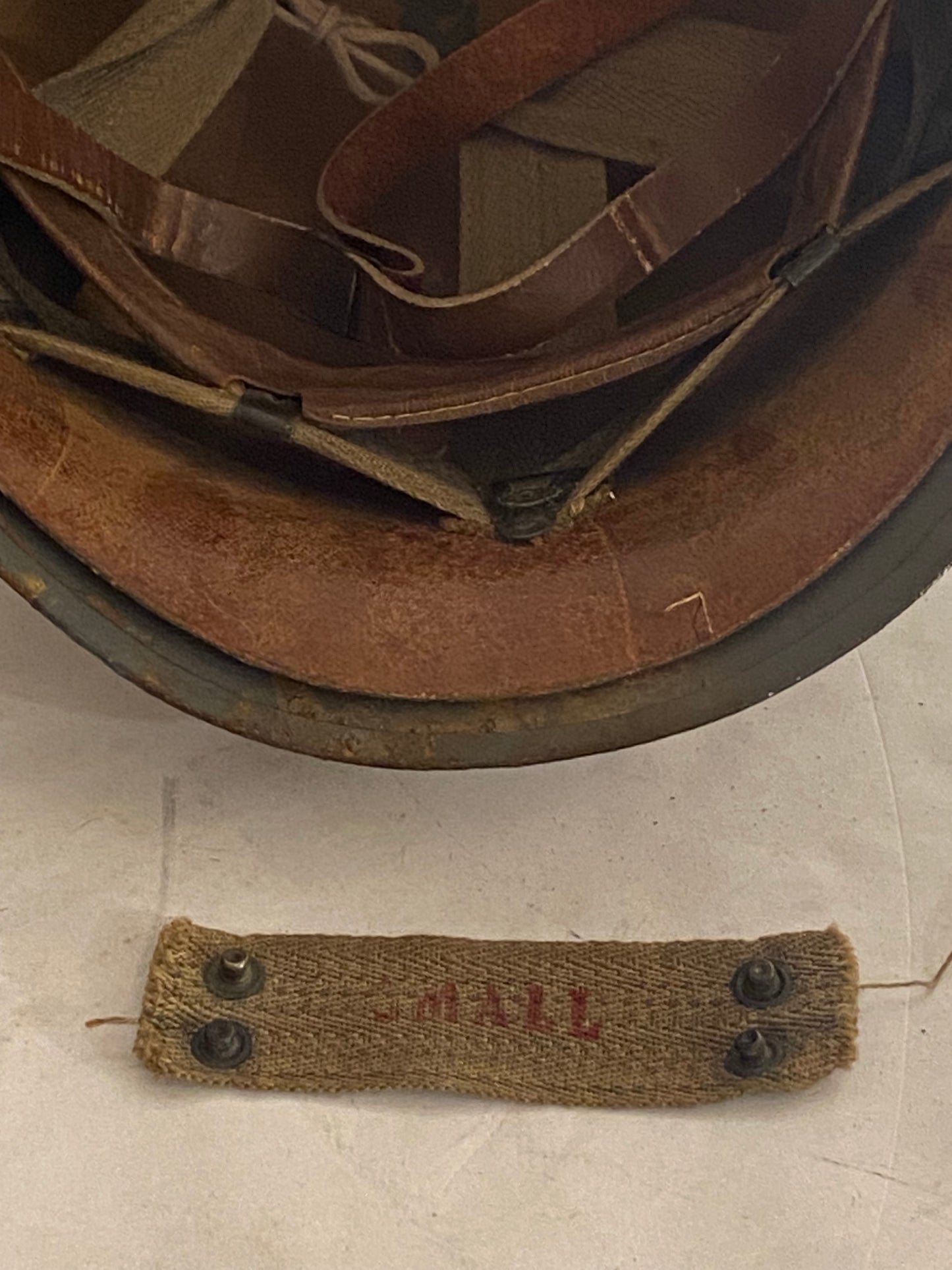 Dansk m/48 stålhjelm, tidlig fiber-type, start-1950'erne