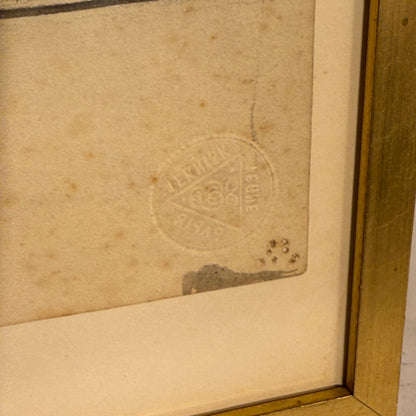 Benjamin Dahlerup (1898–1959) original blæk illustration tegning af Rømøgaarden (Frilandsmuseet.) Fra 1942.