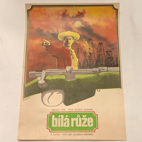 Vintage tjekkisk “La rosa blanca” filmplakat, fra 1974.