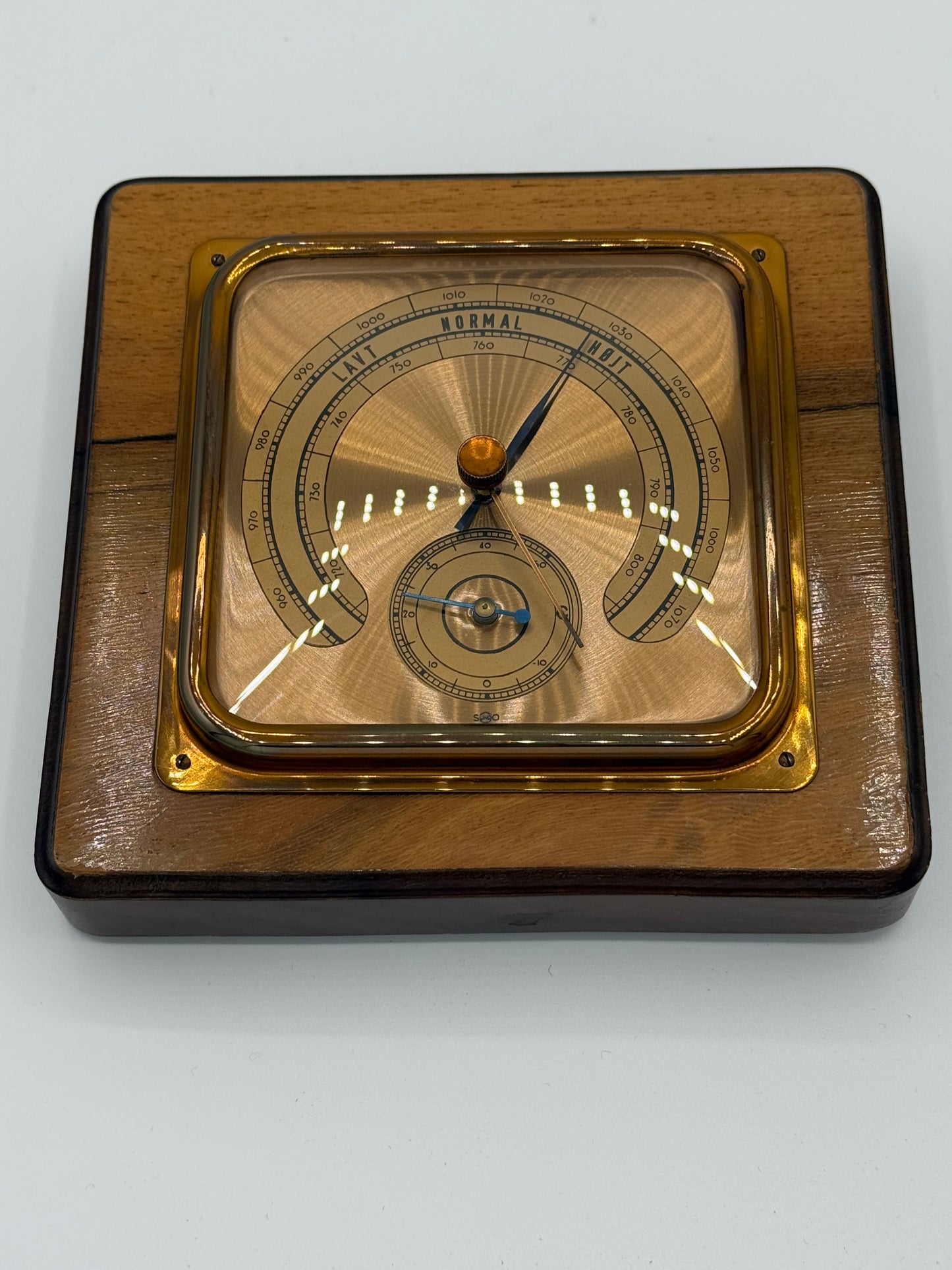 Vintage Sundo Barometer med thermometer. Tyskland, midt 20.Årh