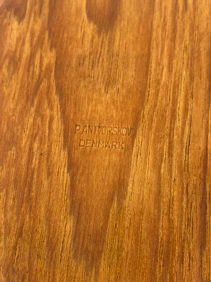 P.Antvorskov. Vintage dansk design teaktræ dæk tallerken. Fra midt 20.Årh