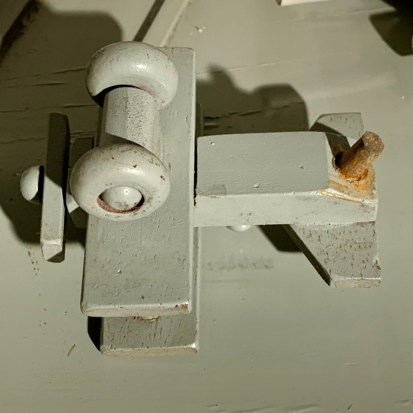 Ældre unikt dansk design træ hangarskib, fra midt 1900 tallet.