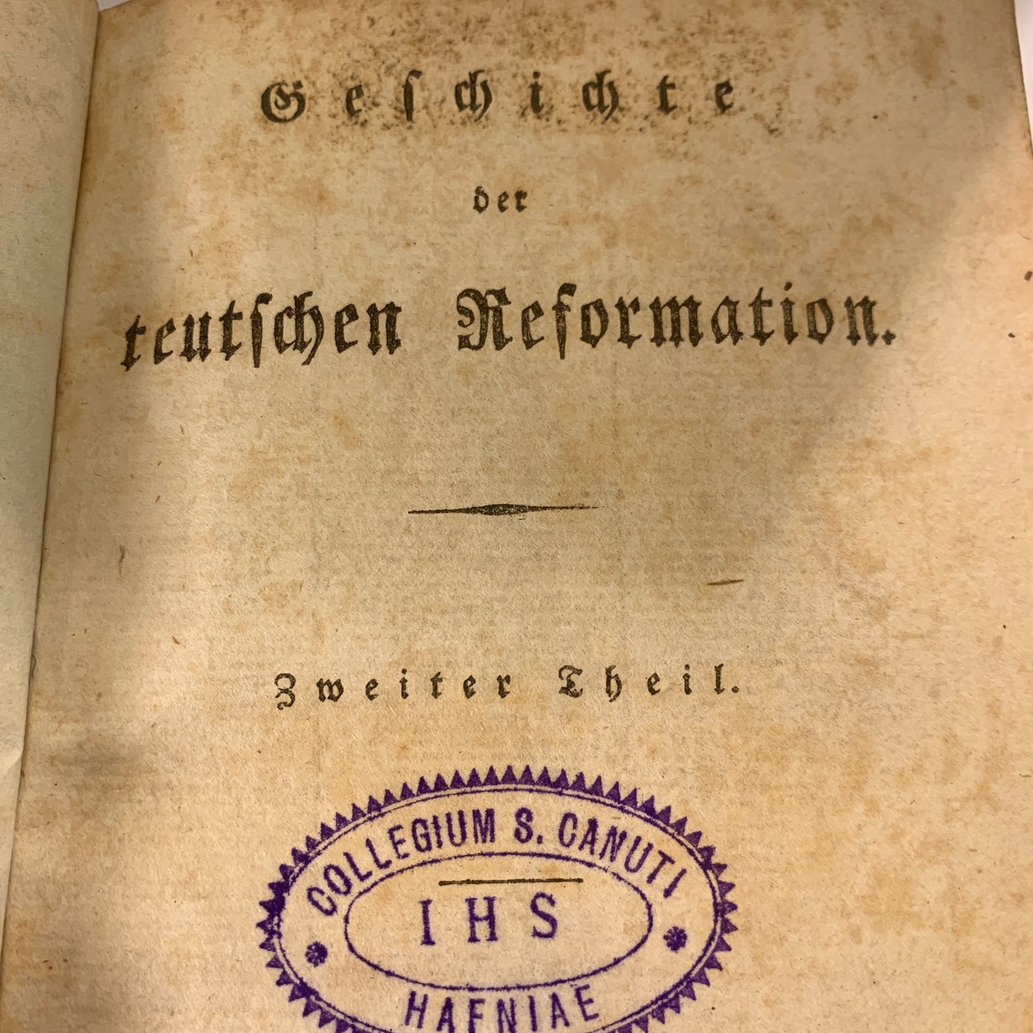 Geschichte der teutschen Reformation, antikvarisk tysk bog, fra 1816.