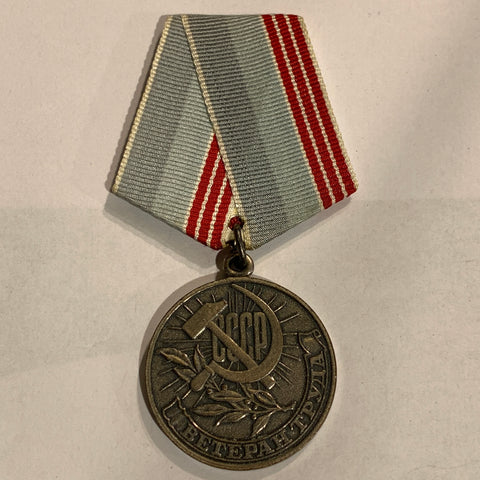 Sovjetisk WW2 veteran medalje for arbejdere.