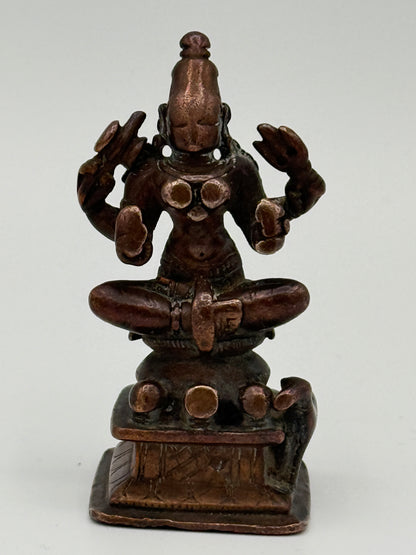 Antik Lakshmi kobber statue. Indien. Fra 17.-19. Århundrede. (Kopi)