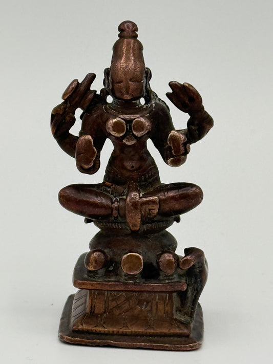 Antik Lakshmi kobber statue. Indien. Fra 17.-19. Århundrede. (Kopi)