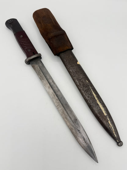 Tysk WW2 nummer-ens Ernst Pack & Söhne Mauser K98 S84/98 III bajonet med frø