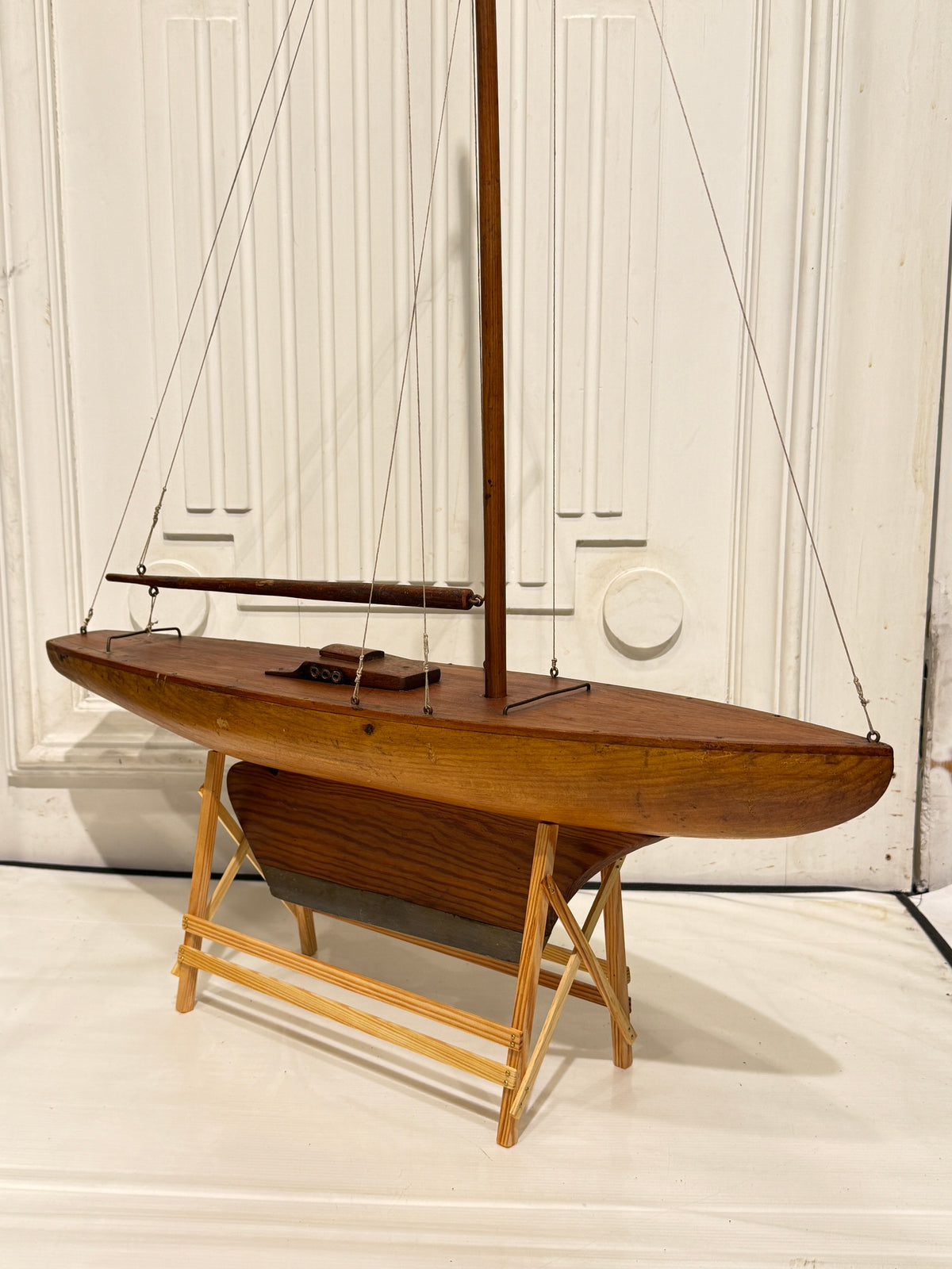 Antik håndbygget Pond Yacht Model. Danmark. Fra 1920érne