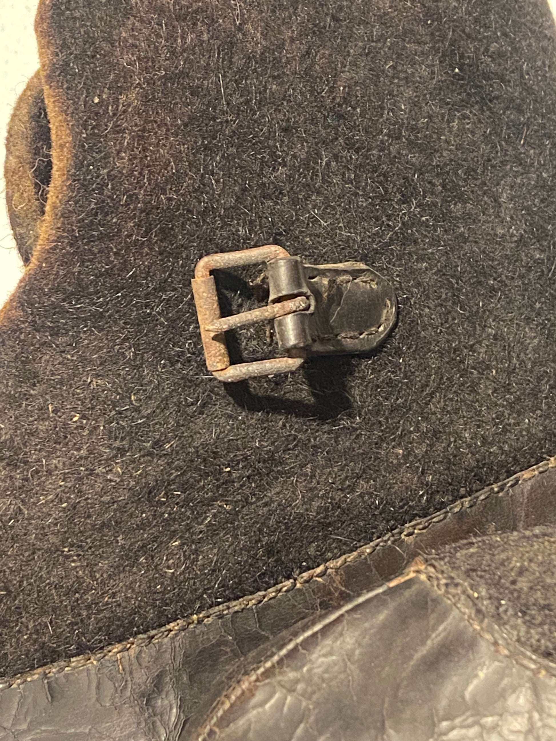 Sjældne tyske WW2 vinter vagtpost-støvler. Sen variant, fra 1944-45