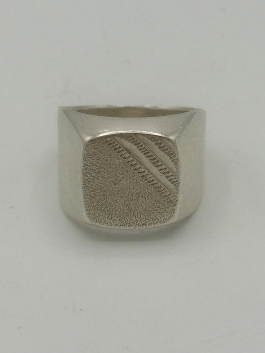 Vintage sterling sølv herre signet ring. Midt/slut 20.Årh