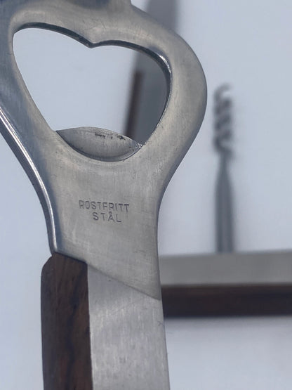 Vintage mid century modern cocktailsæt i palisander og rustfrit stål. Japan. Midt 20. Årh