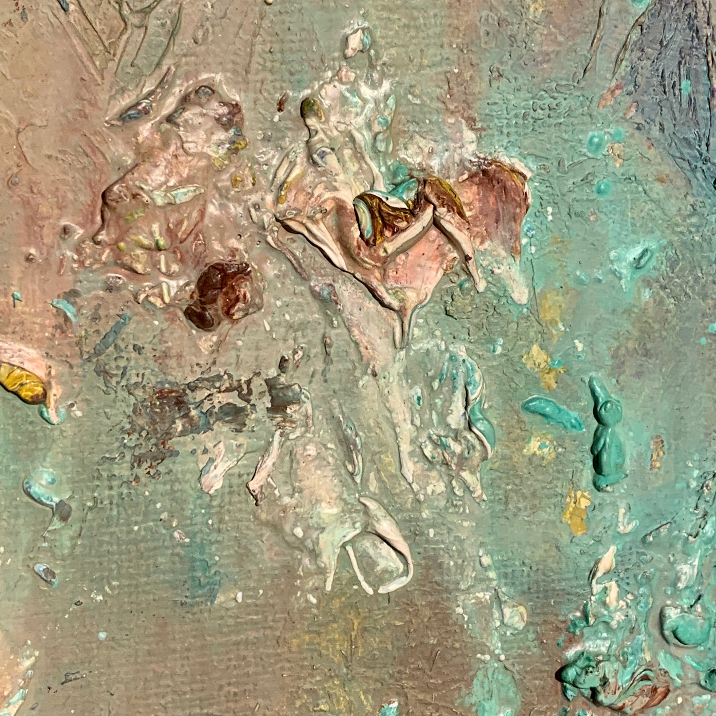 Ældre Abstrakt oliemaleri, usigneret.