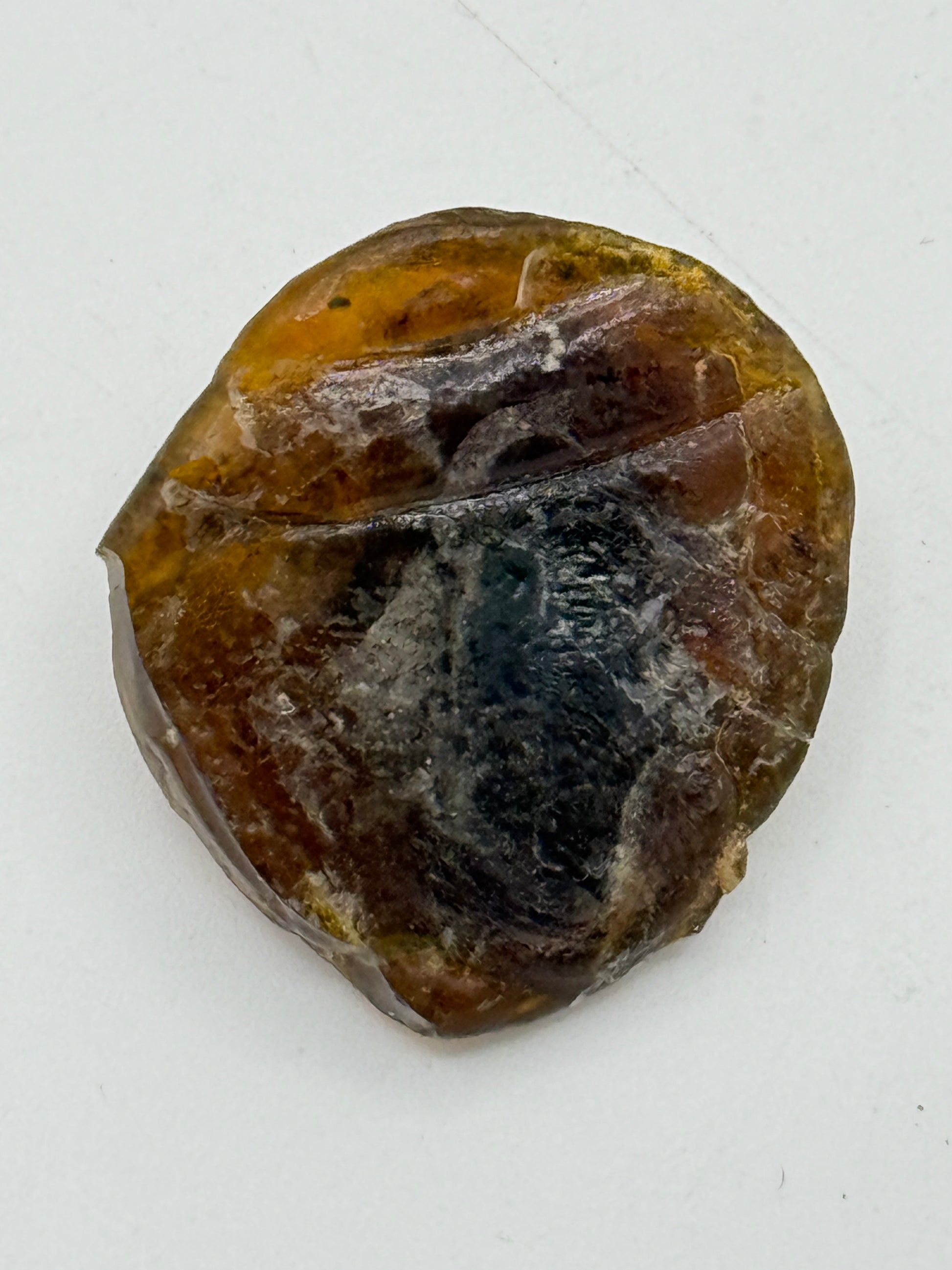 Oldsag. ca. 2000 år gl. Teaterbillet i glas. Græsk/Indisk kultur. Gandhara/ Baktrisk Afghanistan