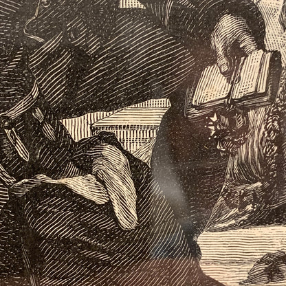 Antik dansk træsnit. En sejrrig Hærs Hjemkomst. Fra 1881.