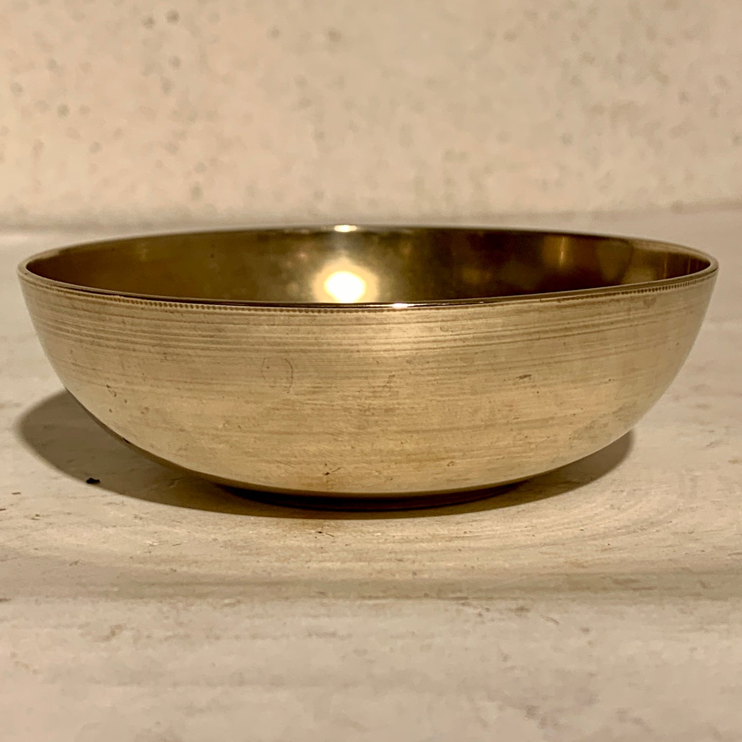 Antique Tibetan bronze singing bowl.