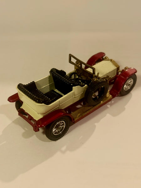 Vintage Lesney Matchbox 1906 Rolls Royce Silver Ghost metal bil, fra 1970érne.