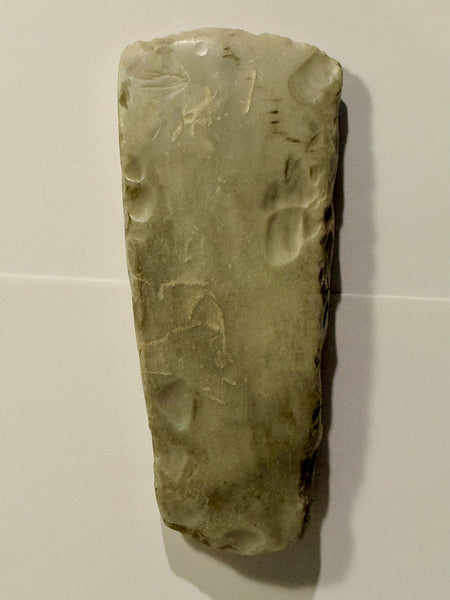 Danish antique. Thin-necked Blandebjerg flint axe. Type Vll. Jættestuet period.