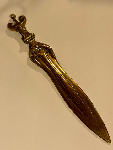 Antik dansk bronzealder sværd brevåbner, fra 1800 tallet.