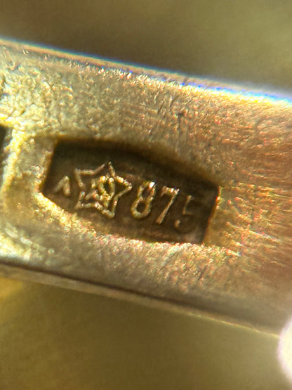Ældre niello forgyldt sølv signet ring. fra midt 20.årh