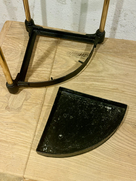 Antique umbrella stand with drip tray. Start of the 1900s.