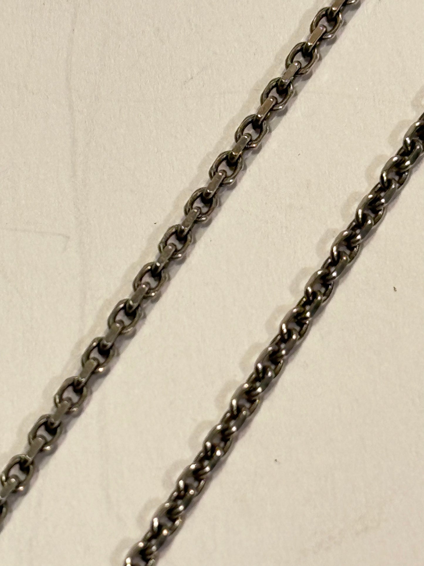 Anker sterling sølv halskæde. 38 cm. Fra midt 1900 tallet