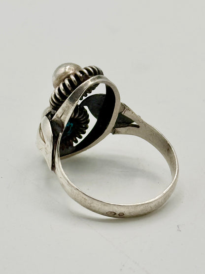 Antik Art deco sølv ring. Danmark. Fra start 20.Årh